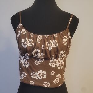 PacSun Brown Floral Camisole